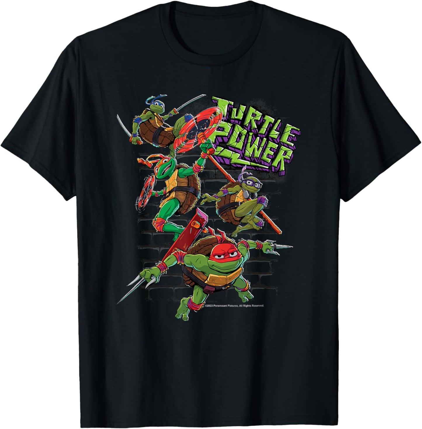 Teenage Mutant Ninja Turtles: Mutant Mayhem Turtle Power T-Shirt - T-Shirt | Black