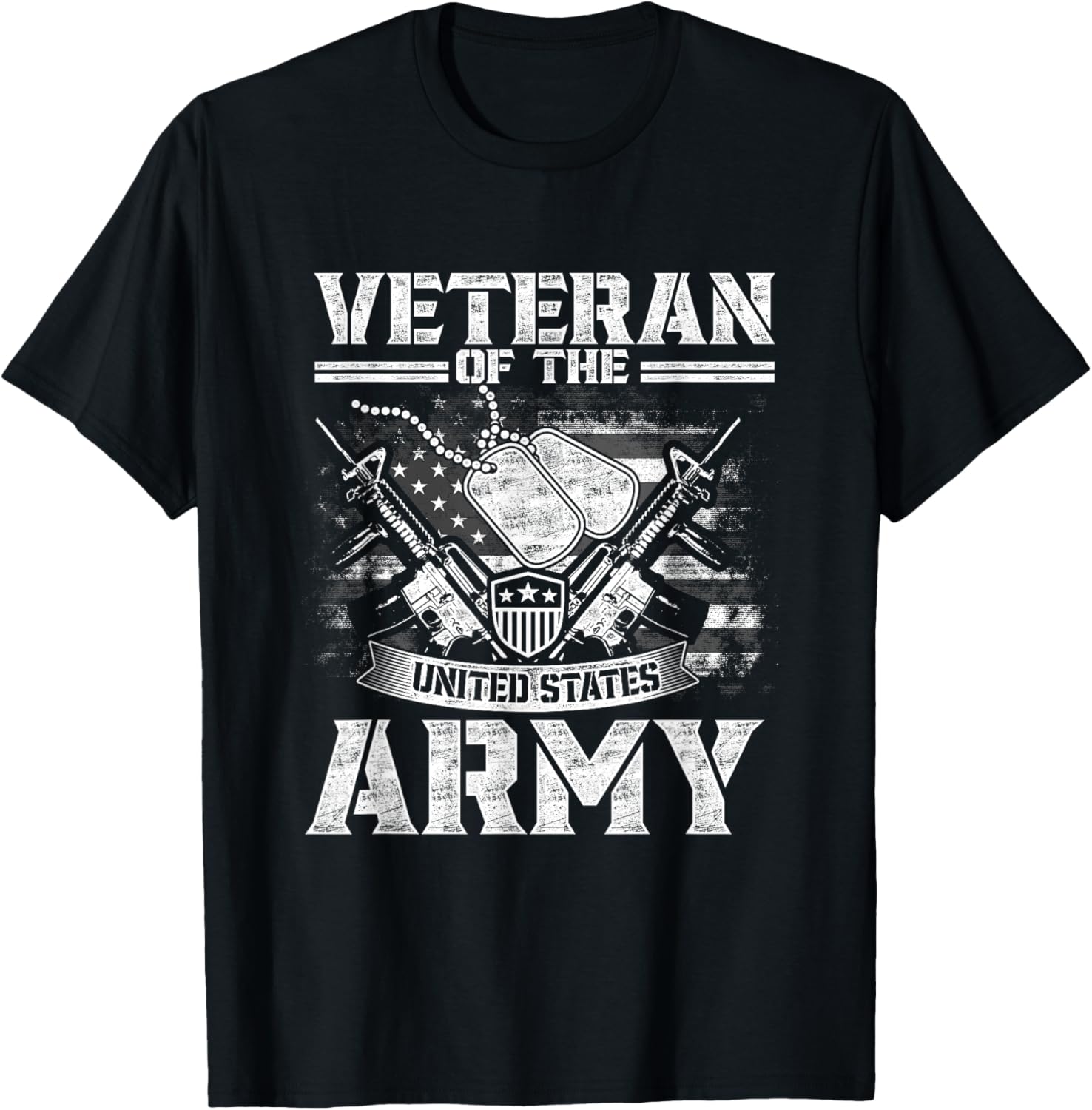 Veteran of United States US Army veteran Father's Day T-Shirt - T-Shirt | Black