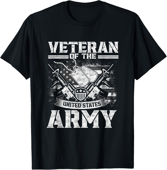 Veteran of United States US Army veteran Father's Day T-Shirt - T-Shirt | Black