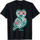 Haida art Native American Gift Owl Totem T-Shirt - T-Shirt | Black