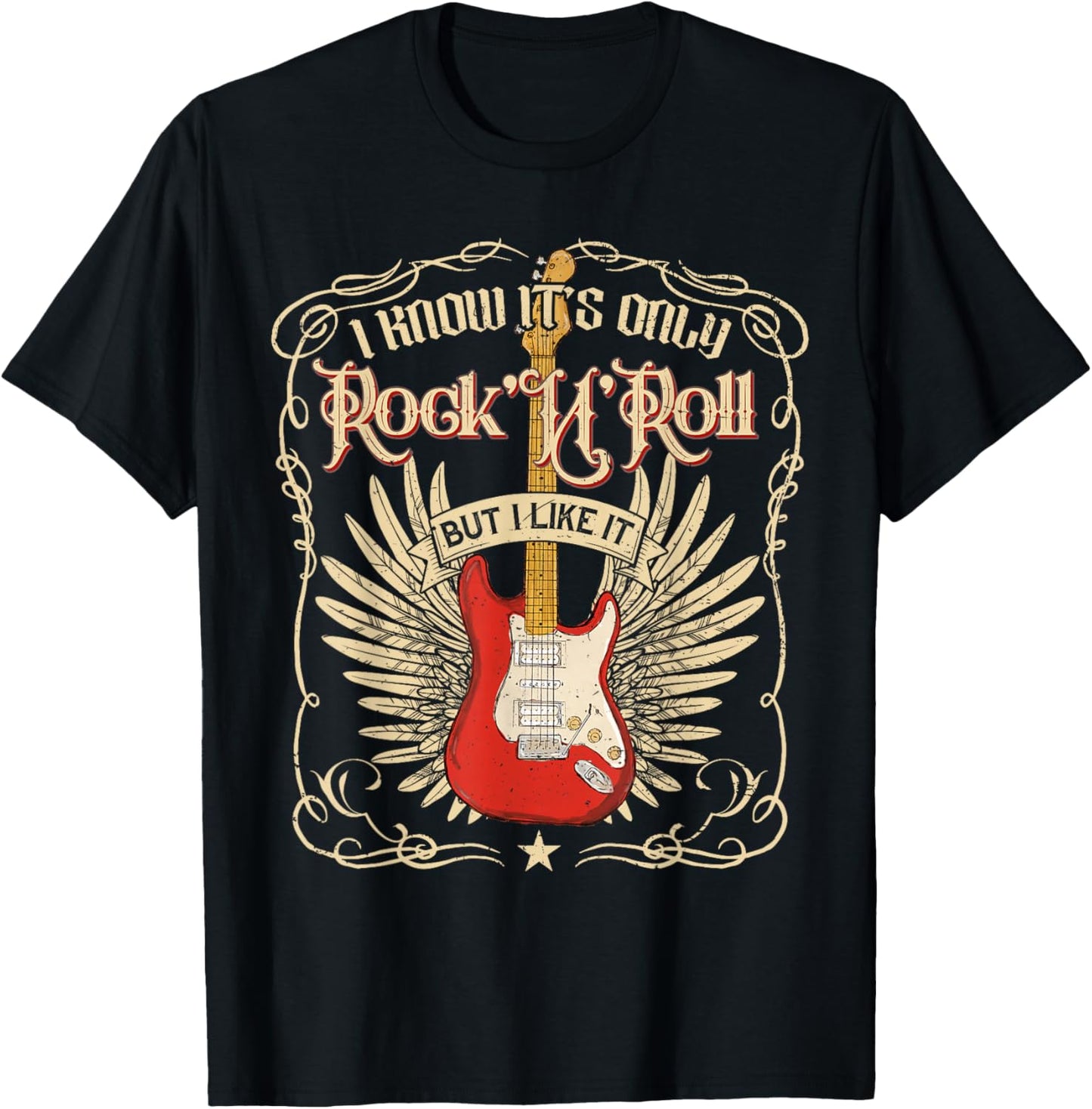 Ich weiß, es ist nur Rock'n'Roll, Aber ich mag es, Rockmusik T-Shirt - T-Shirt | Black