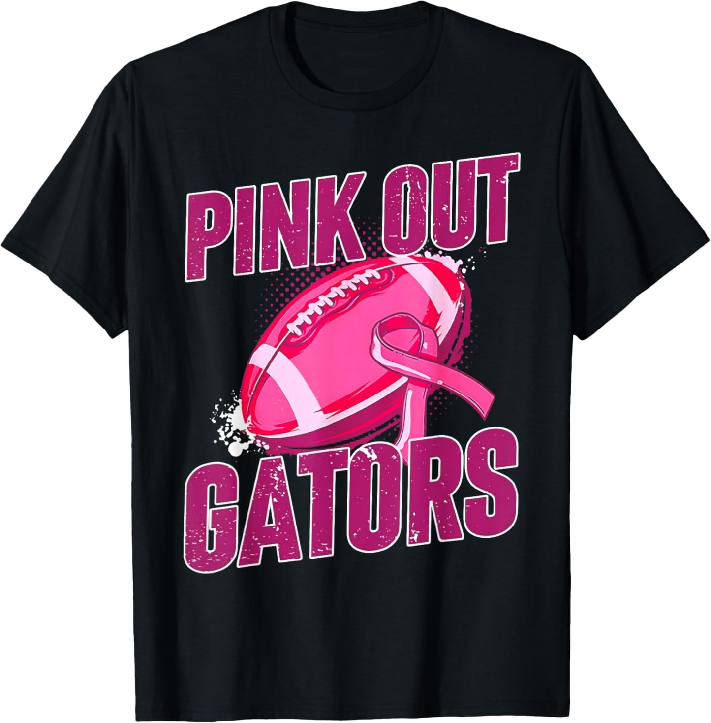 Gators Pink Out Football Tackle Breast Cancer T-Shirt - T-Shirt | Black