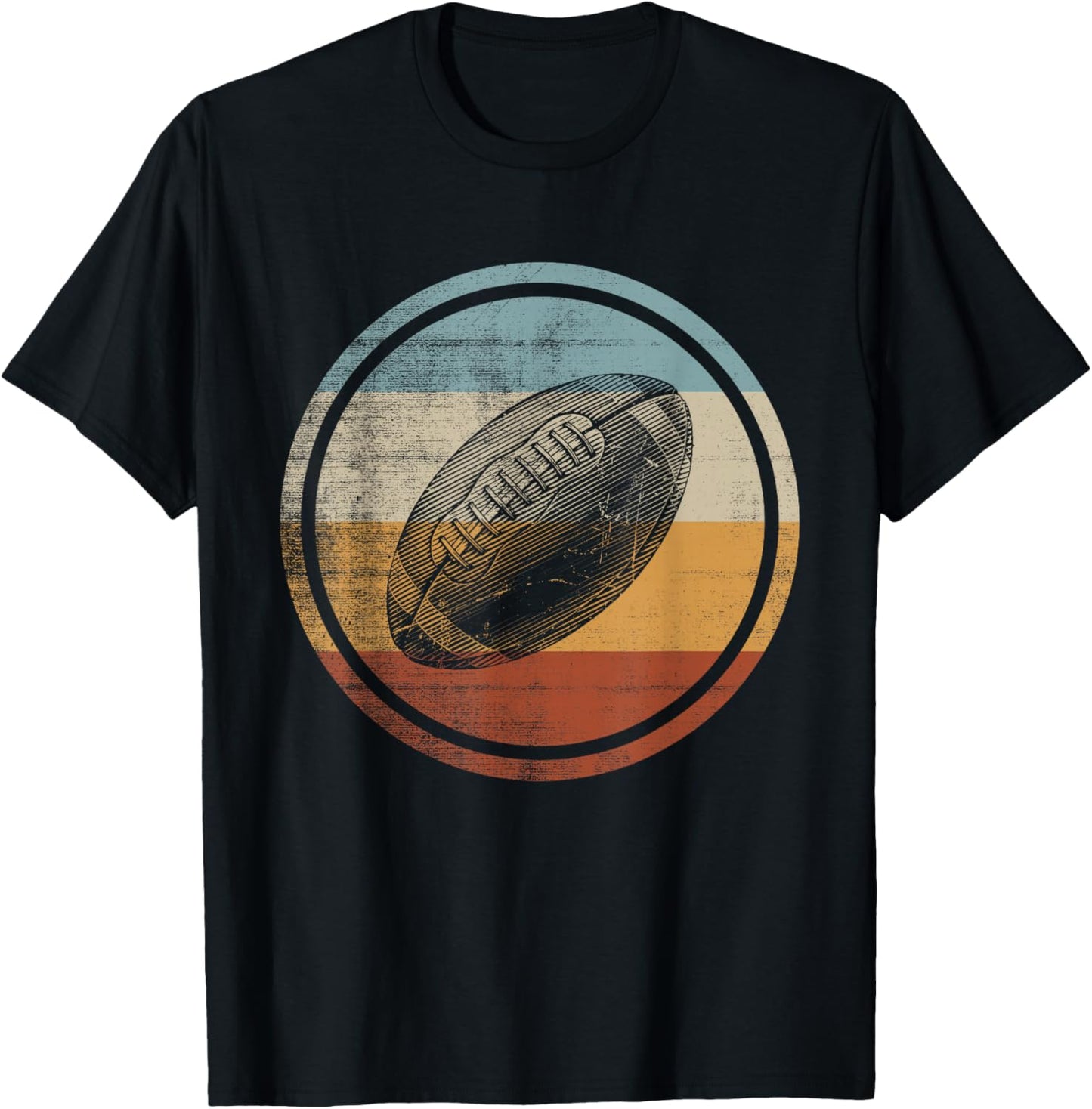 Retro Vintage Design American Football T-Shirt - T-Shirt | Black