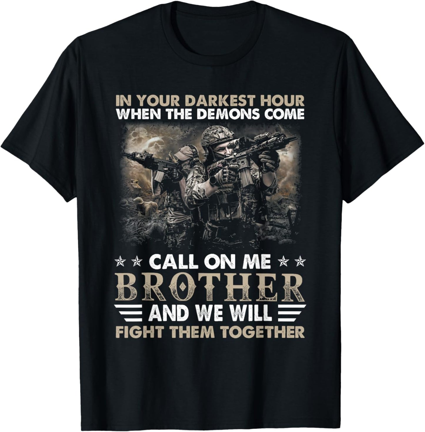 In your darkest hour when the demons come call on memory day T-Shirt - T-Shirt | Black