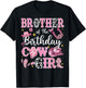 Brother Of The Birthday Cow-Girl Rodeo Brother Bday Party T-Shirt - T-Shirt | Black