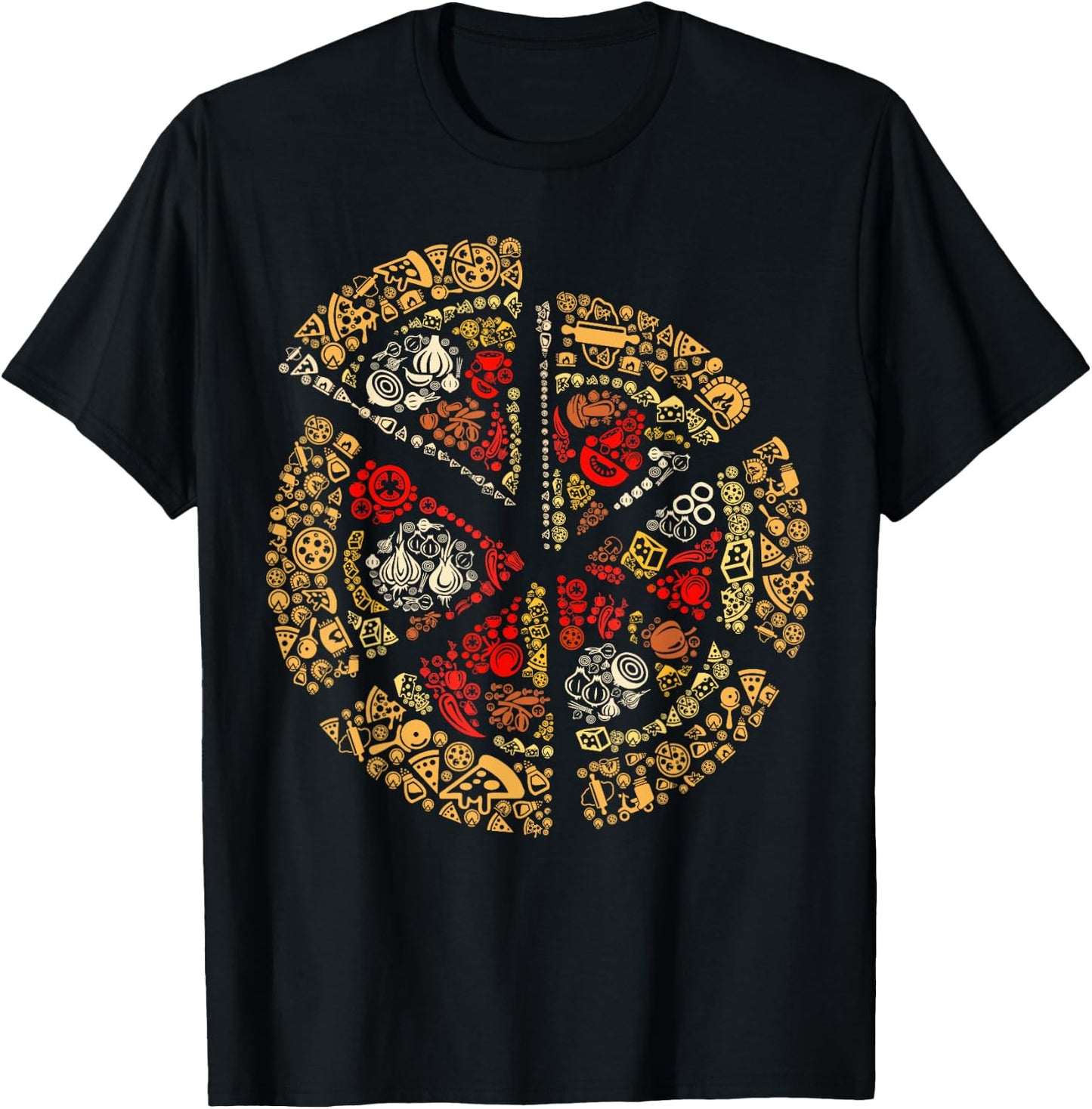Pizza Silhouette T-Shirt - T-Shirt | Black