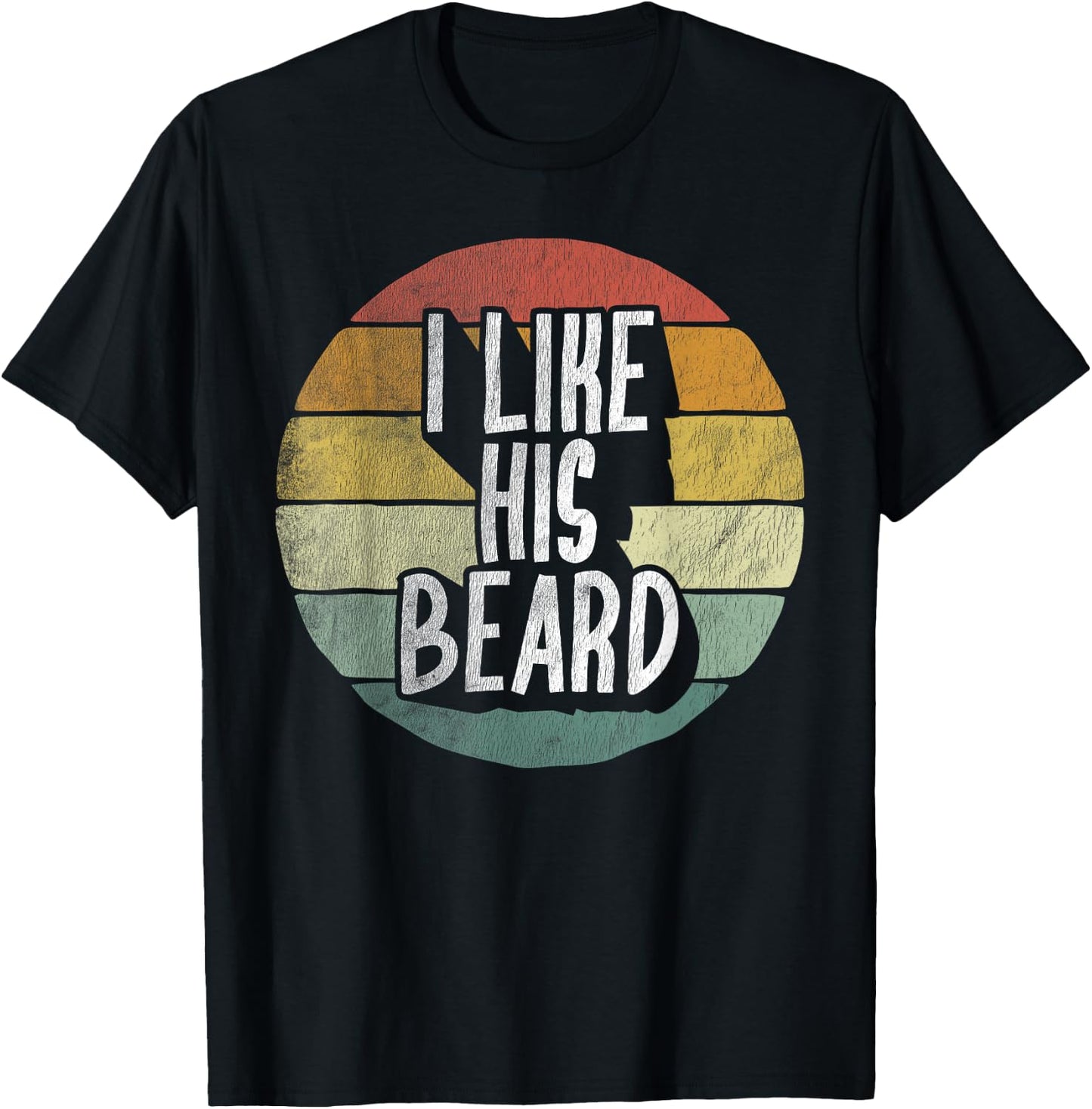 I Like His Beard Matching I Like Her Butt Compliment Couples T-Shirt - T-Shirt | Black