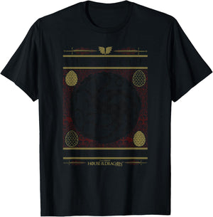 House of the Dragon Christmas House Targaryen Ugly Sweater T-Shirt - T-Shirt | Black