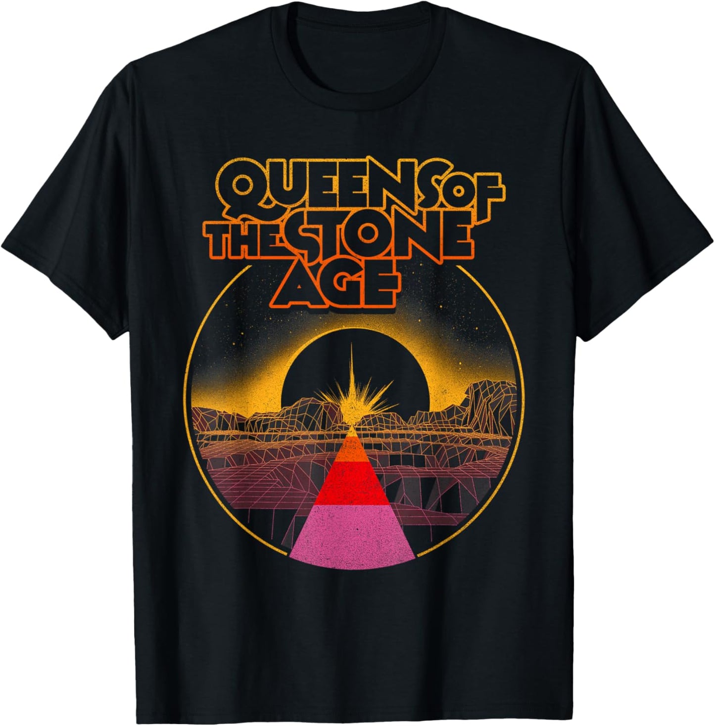 Official Queens of The Stone Age Desert Sun T-Shirt - T-Shirt | Black