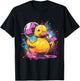 Rubber Duck Disco Rubber Duckie Watercolor Rubber Duckling T-Shirt - T-Shirt | Black