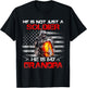 My Grandpa Is A Soldier Proud Army Grandson Granddaughter T-Shirt - T-Shirt | Black