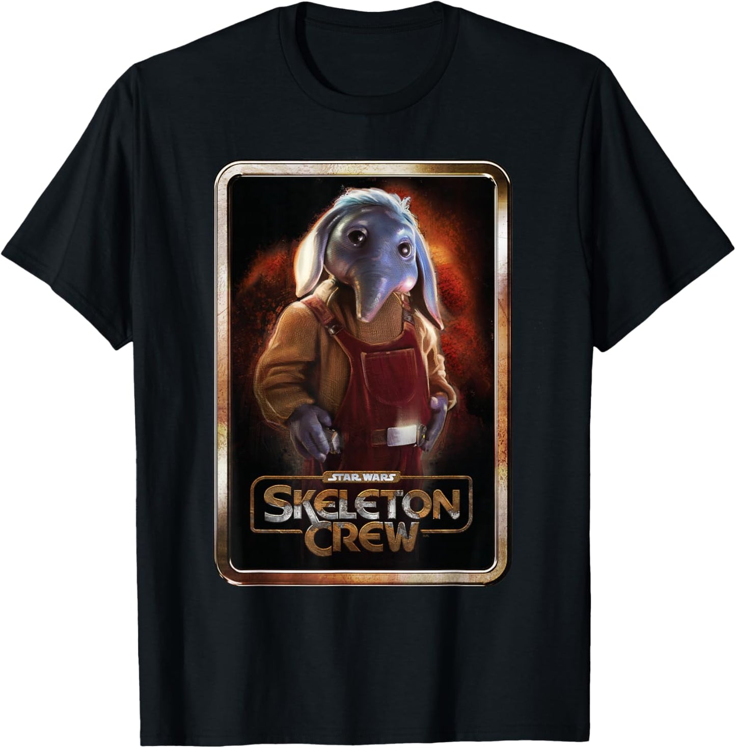 Star Wars Skeleton Crew Neel with Series Logo Disney+ T-Shirt - T-Shirt | Black