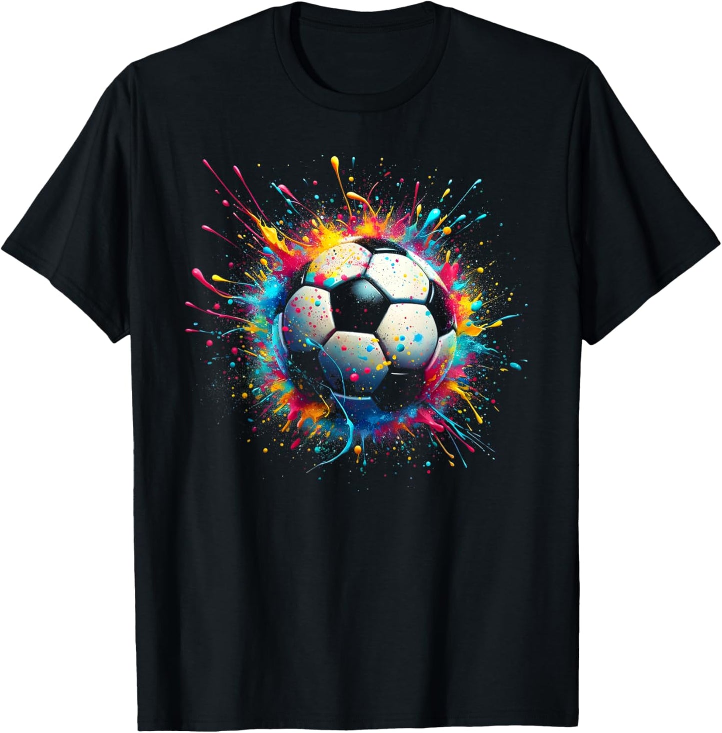 Cool Soccer Player Sport for Boys Men Girls Women Youth Kids T-Shirt - T-Shirt | Black