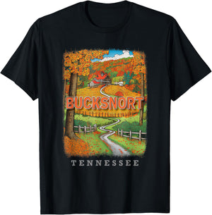 Bucksnort Tennessee TN Country Charm SD867 T-Shirt - T-Shirt | Black