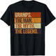Gramps the Man the Myth the Legend Funny Retro Father T-Shirt - T-Shirt | Black