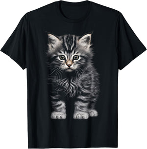 C@tLav Cat Graphic -Adults and Kids , Black, Small T-Shirt - T-Shirt | Black
