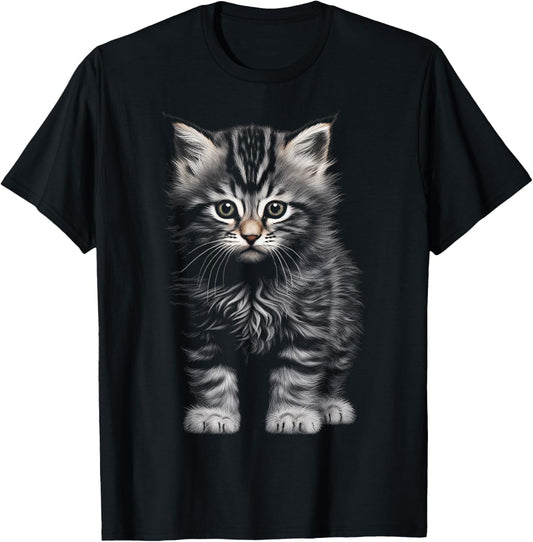 C@tLav Cat Graphic -Adults and Kids , Black, Small T-Shirt - T-Shirt | Black