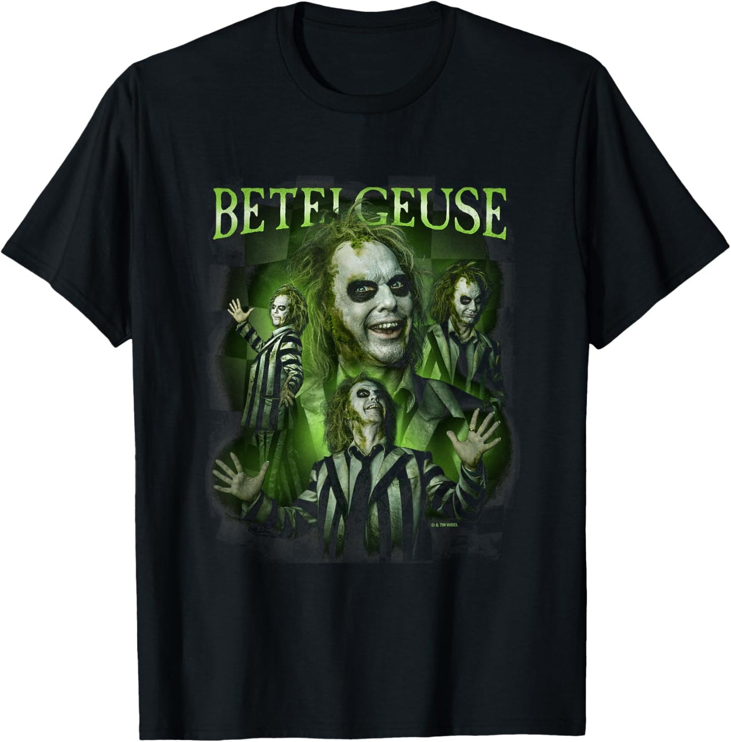 Beetlejuice Beetlejuice Betelgeuse Many Poses Collage Retro T-Shirt - T-Shirt | Black