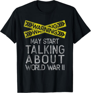 History Lover, World War 2, American History Student T-Shirt - T-Shirt | Black
