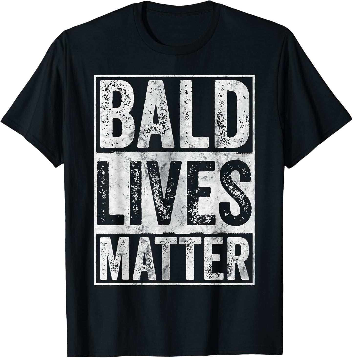Bald Lives Matter Shirt Bald Is Beautiful Bald Head Joke T-Shirt - T-Shirt | Black