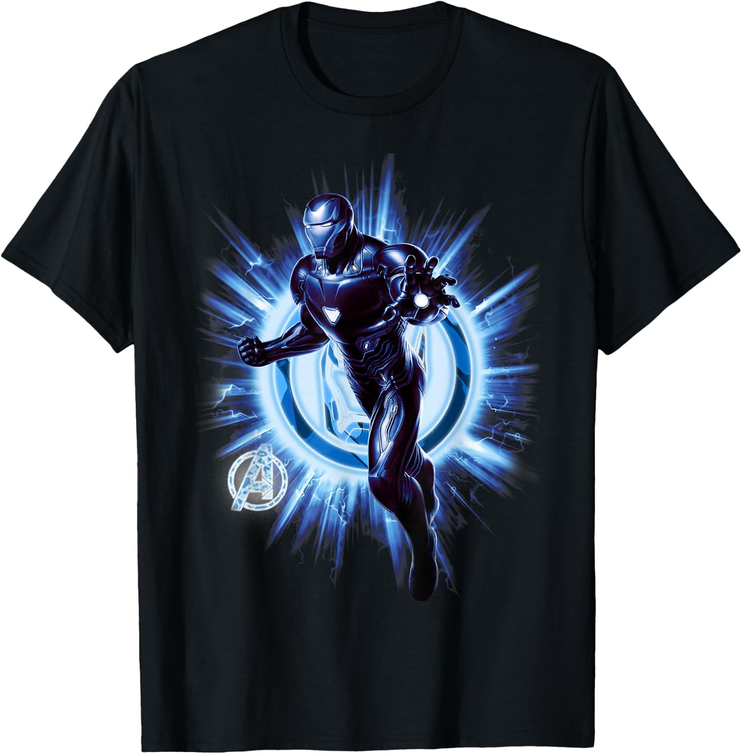 Marvel Avengers Endgame Iron Man Blast Graphic T-Shirt - T-Shirt | Black