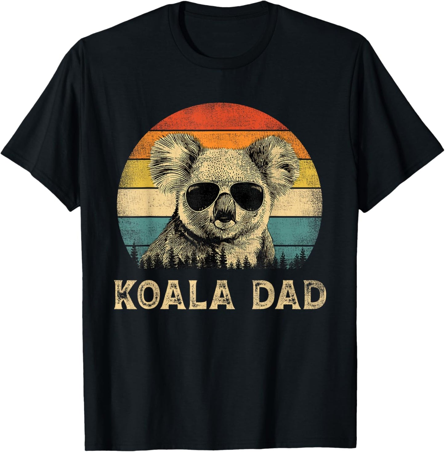 Vintage Koala Dad Koala Lovers Daddy Father's Day T-Shirt - T-Shirt | Black