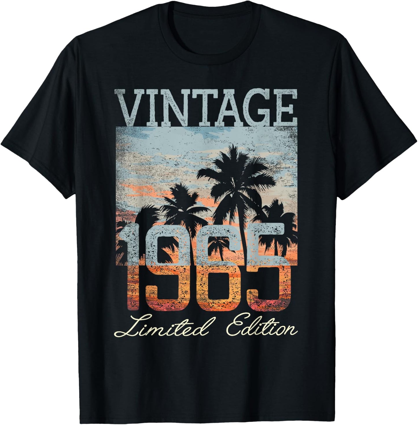 Vintage 1965 Limited Edition 60th Birthday 60 Year Old Gifts T-Shirt - T-Shirt | Black