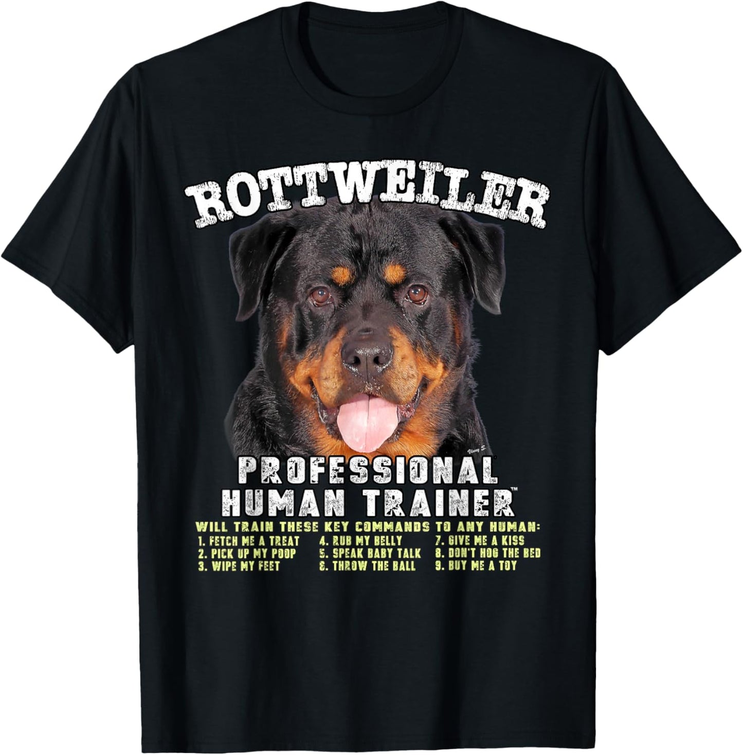 Rottweiler Dog Professional Human Trainer T-Shirt - T-Shirt | Black