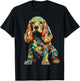 Cocker Spaniel Motif Pet Art Dog Cocker Spaniel Women Kids T-Shirt - T-Shirt | Black