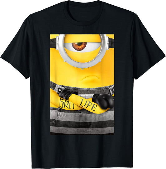 Despicable Me Minions Gru Life Tattoo Graphic T-Shirt - T-Shirt | Black