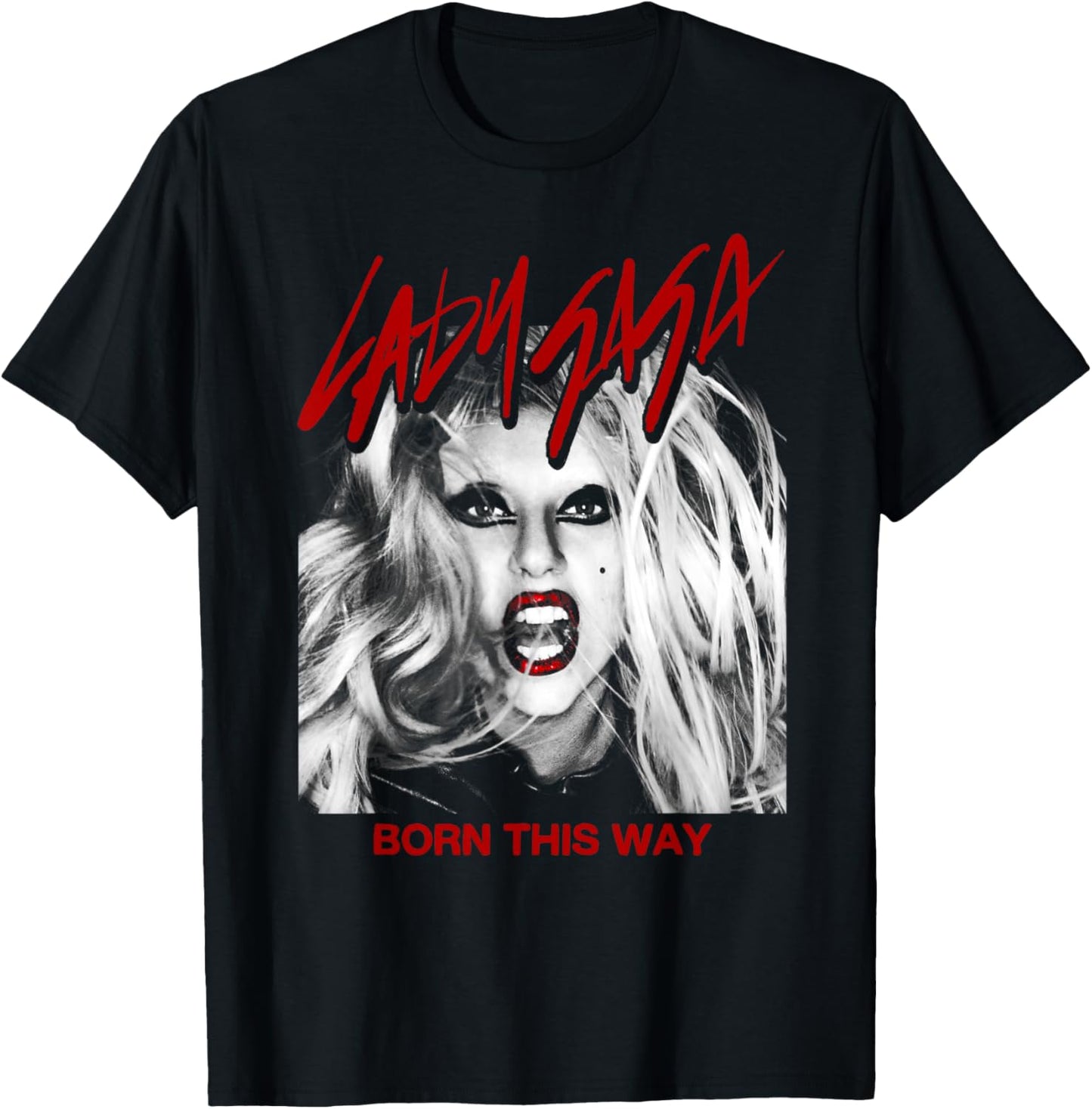 Official Lady Gaga Born This Way Cover T-Shirt - T-Shirt | Black