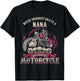 Nana Biker Chick Grandma Motorcycle Never Underestimate T-Shirt - T-Shirt | Black