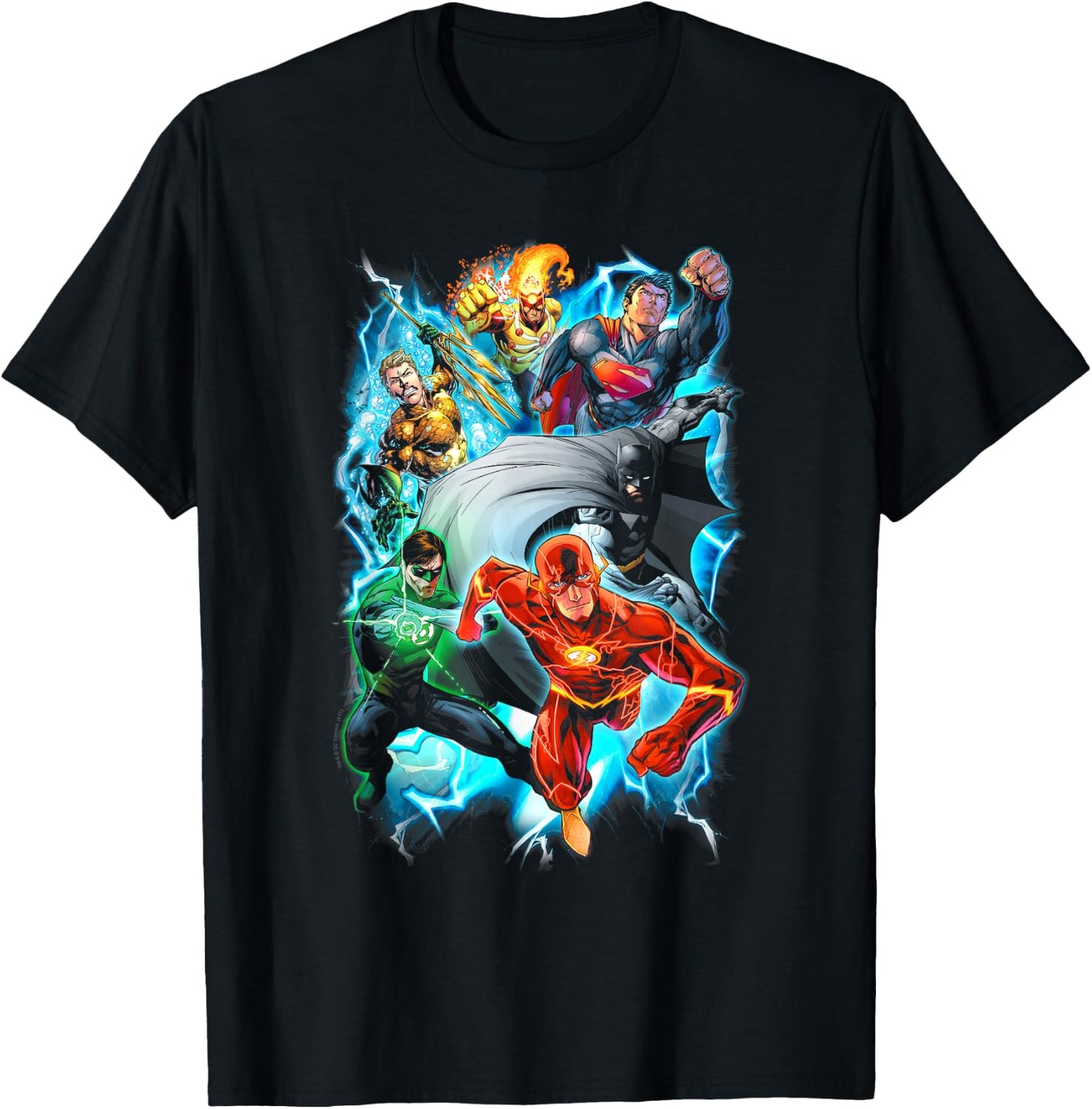Justice League Electric Team T-Shirt - T-Shirt | Black