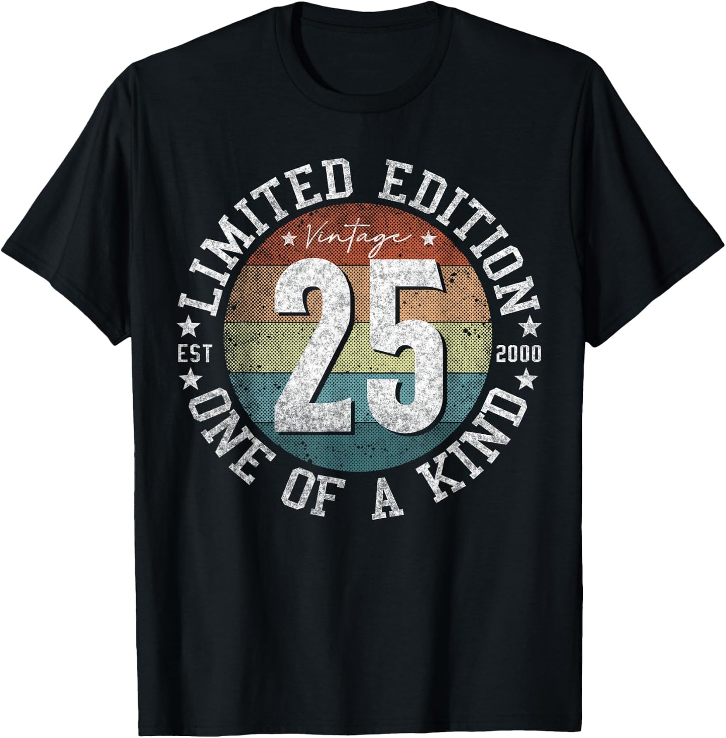 25 Year Old Gifts Vintage 2000 Limited Edition 25th Birthday T-Shirt - T-Shirt | Black