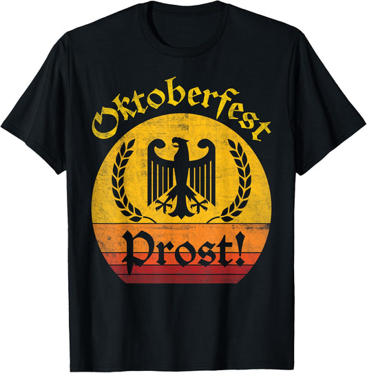 Retro Oktoberfest Shirt Men Women Kids Oktoberfest Cheers T-Shirt - T-Shirt | Black