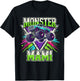 Matching Monster Truck Costume, Jam Birthday Monster Mami T-Shirt - T-Shirt | Black