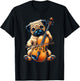 Cute Dog Pug Playing Cello Musician Music T-Shirt - T-Shirt | Black