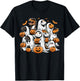 Cute Ghost Dinosaur T Rex Dressed As Ghost Funny Halloween T-Shirt - T-Shirt | Black