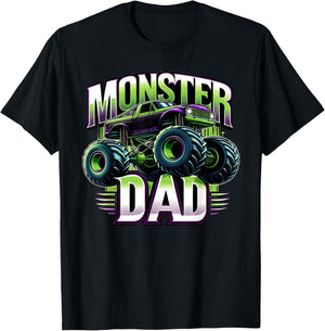Monster Truck Race Racer Driver Dad Father's Day T-Shirt - T-Shirt | Black