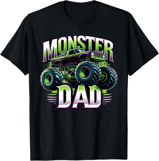 Monster Truck Race Racer Driver Dad Father's Day T-Shirt - T-Shirt | Black