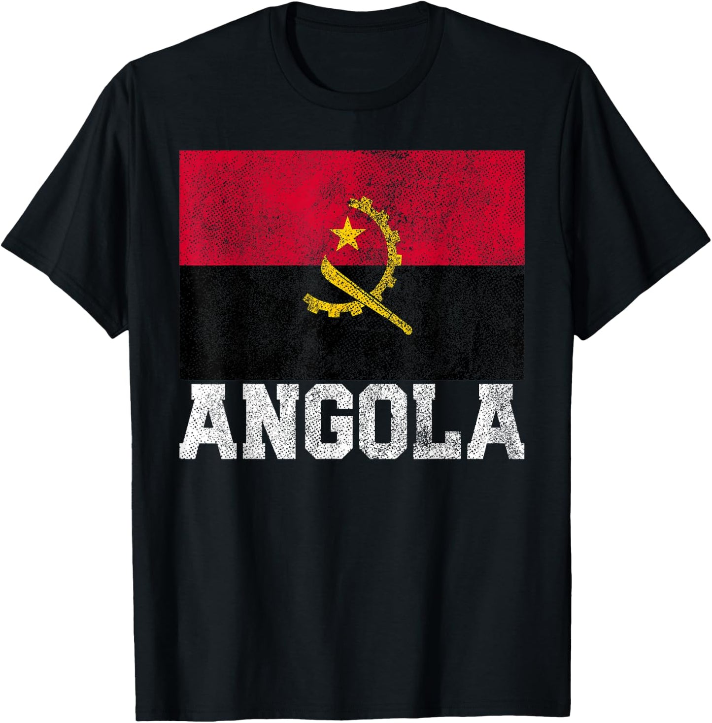 Angola Flag National Pride Roots Country Family Nationality T-Shirt - T-Shirt | Black