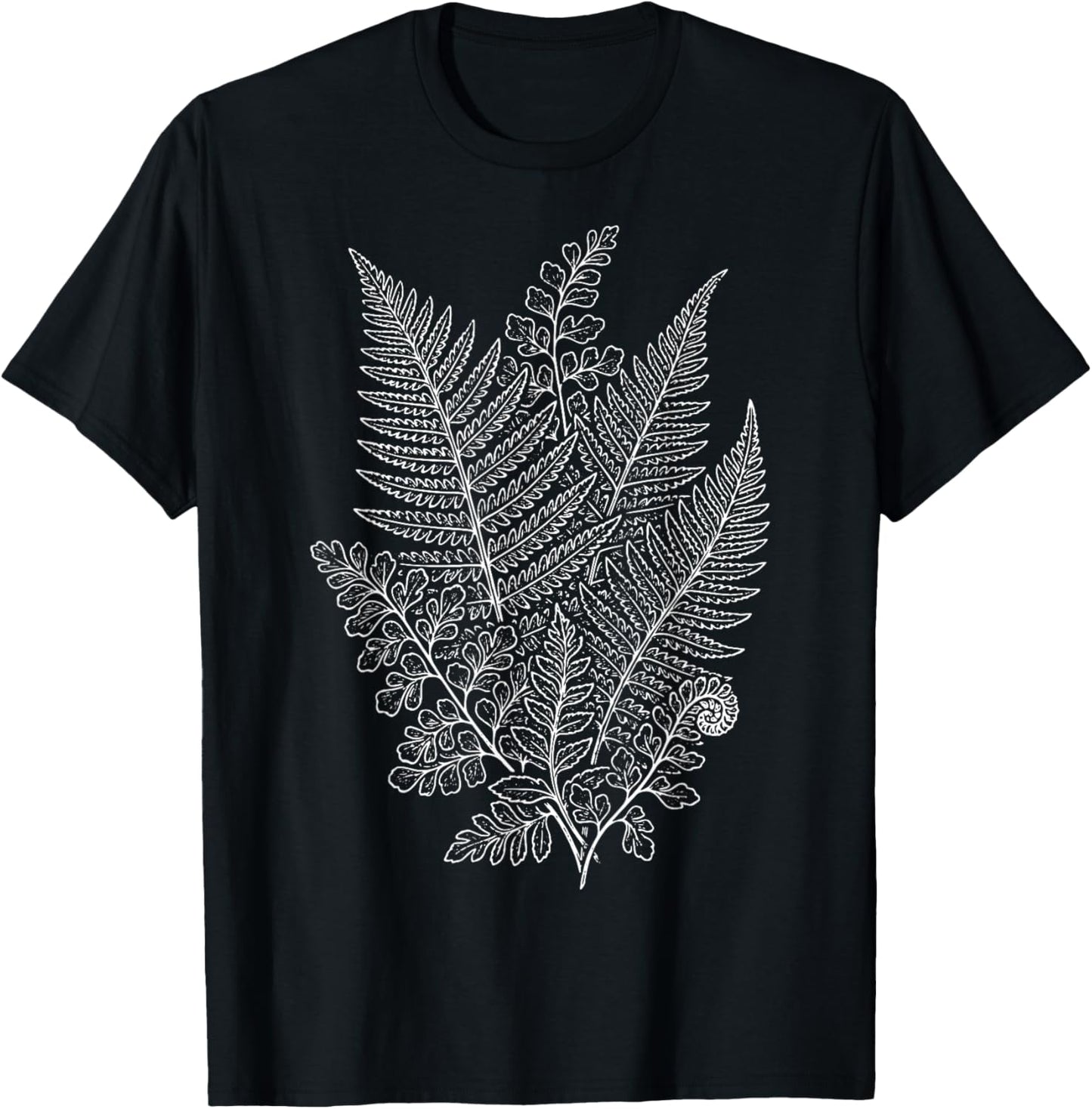 Fern Plant Illustration T-Shirt - T-Shirt | Black