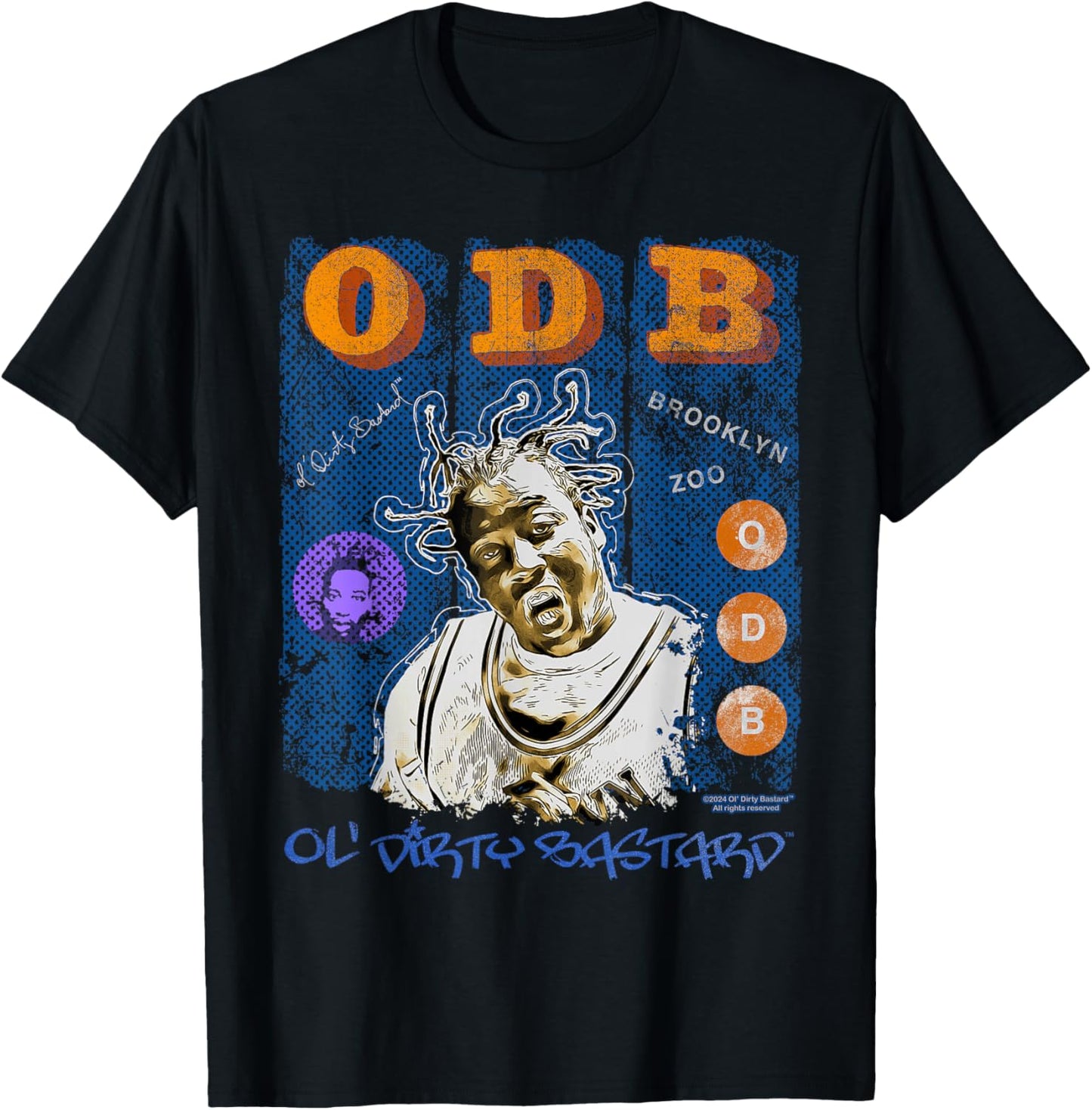 ODB Ol Dirty Ba--ard Mural Retro Brooklyn Zoo Hip Hop 90s T-Shirt - T-Shirt | Black