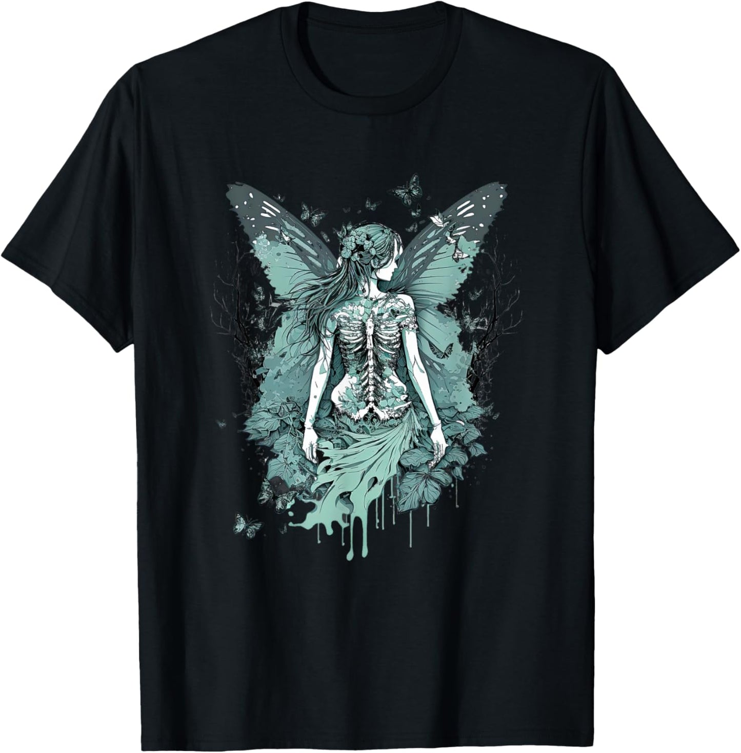 Goth Fairycore Aesthetic gothic fairy Aesthetic T-Shirt - T-Shirt | Black