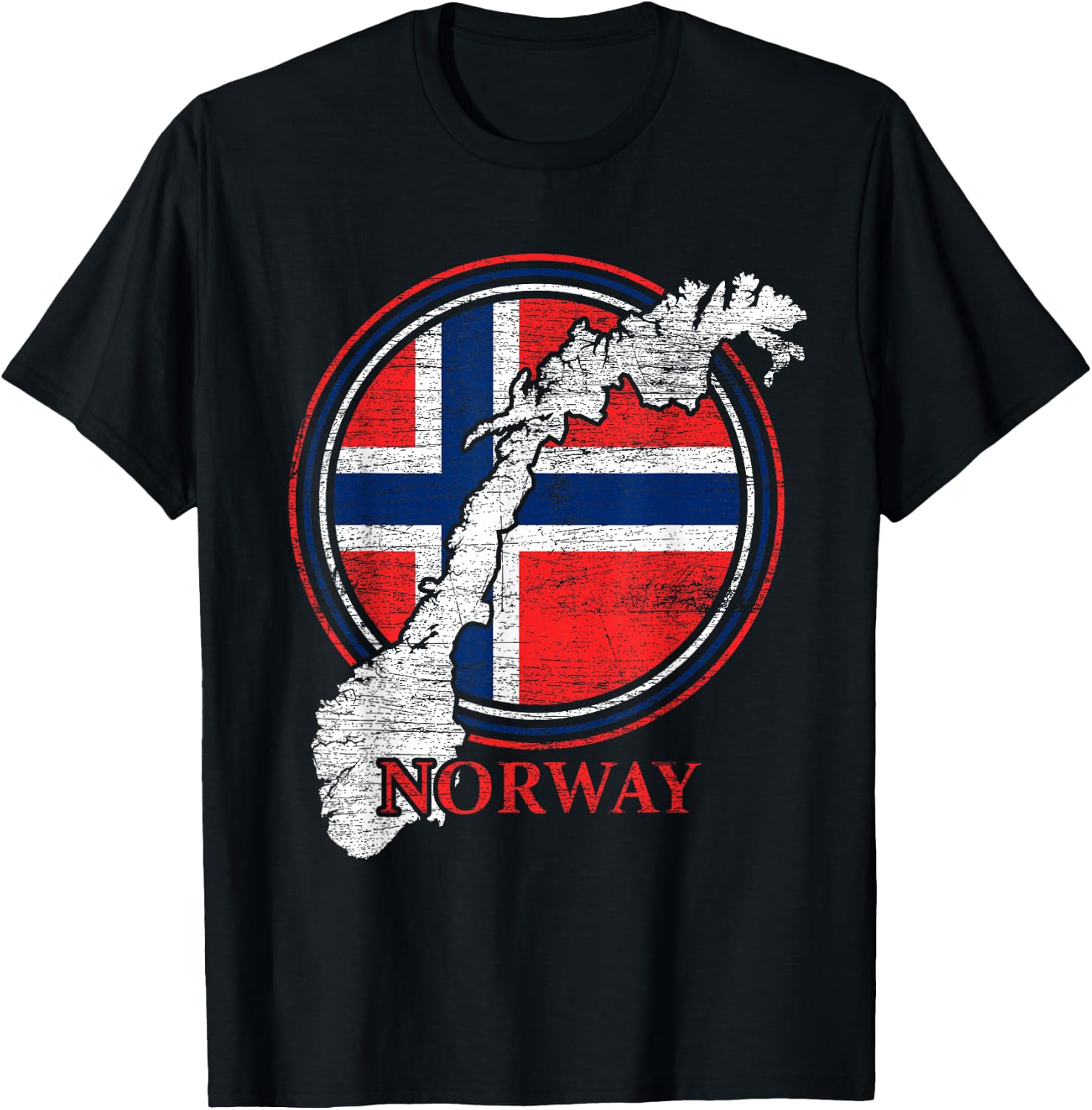 Norway Norwegian Country Scandinavia Norway T-Shirt - T-Shirt | Black
