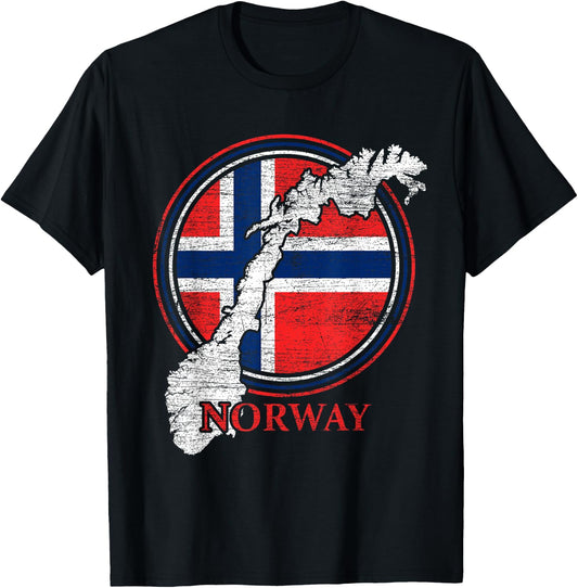 Norway Norwegian Country Scandinavia Norway T-Shirt - T-Shirt | Black