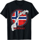 Norway Norwegian Country Scandinavia Norway T-Shirt - T-Shirt | Black