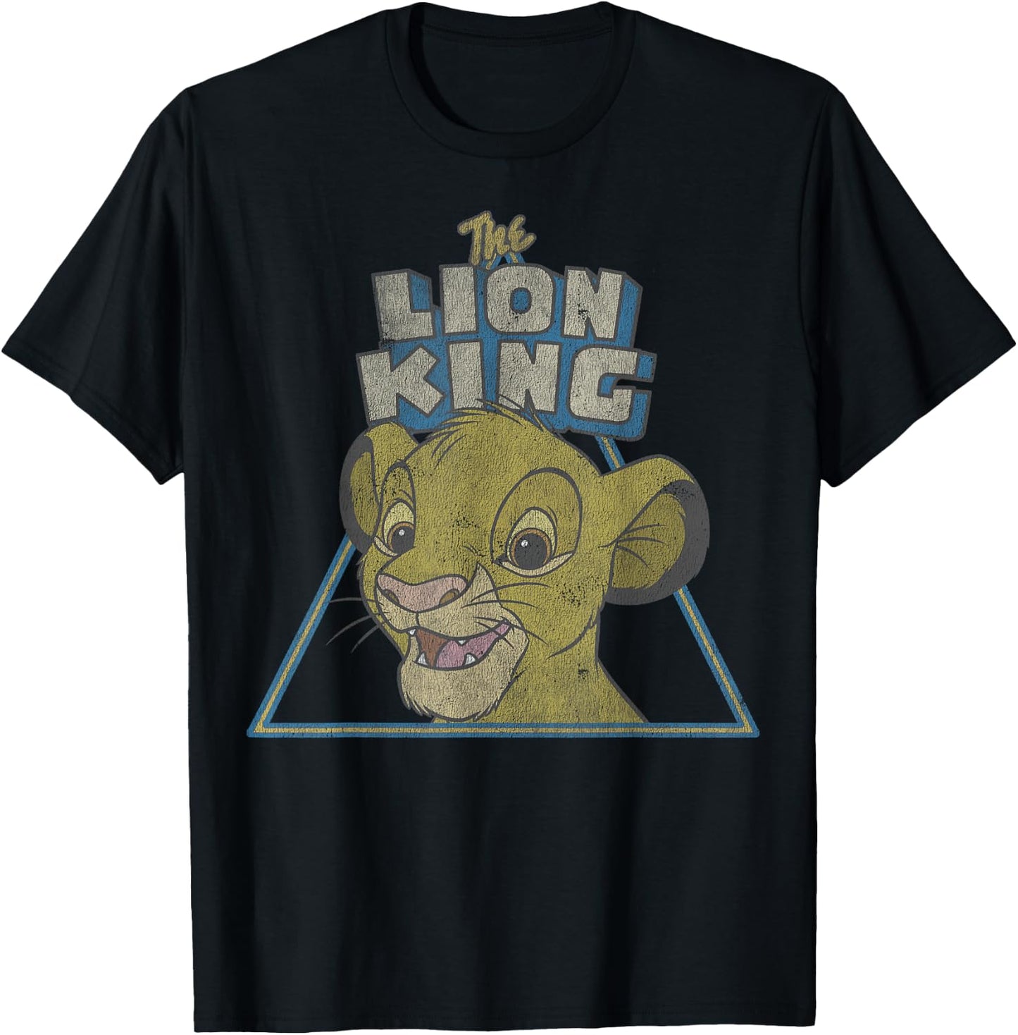 Disney Lion King Retro Cute Simba Face T-Shirt - T-Shirt | Black