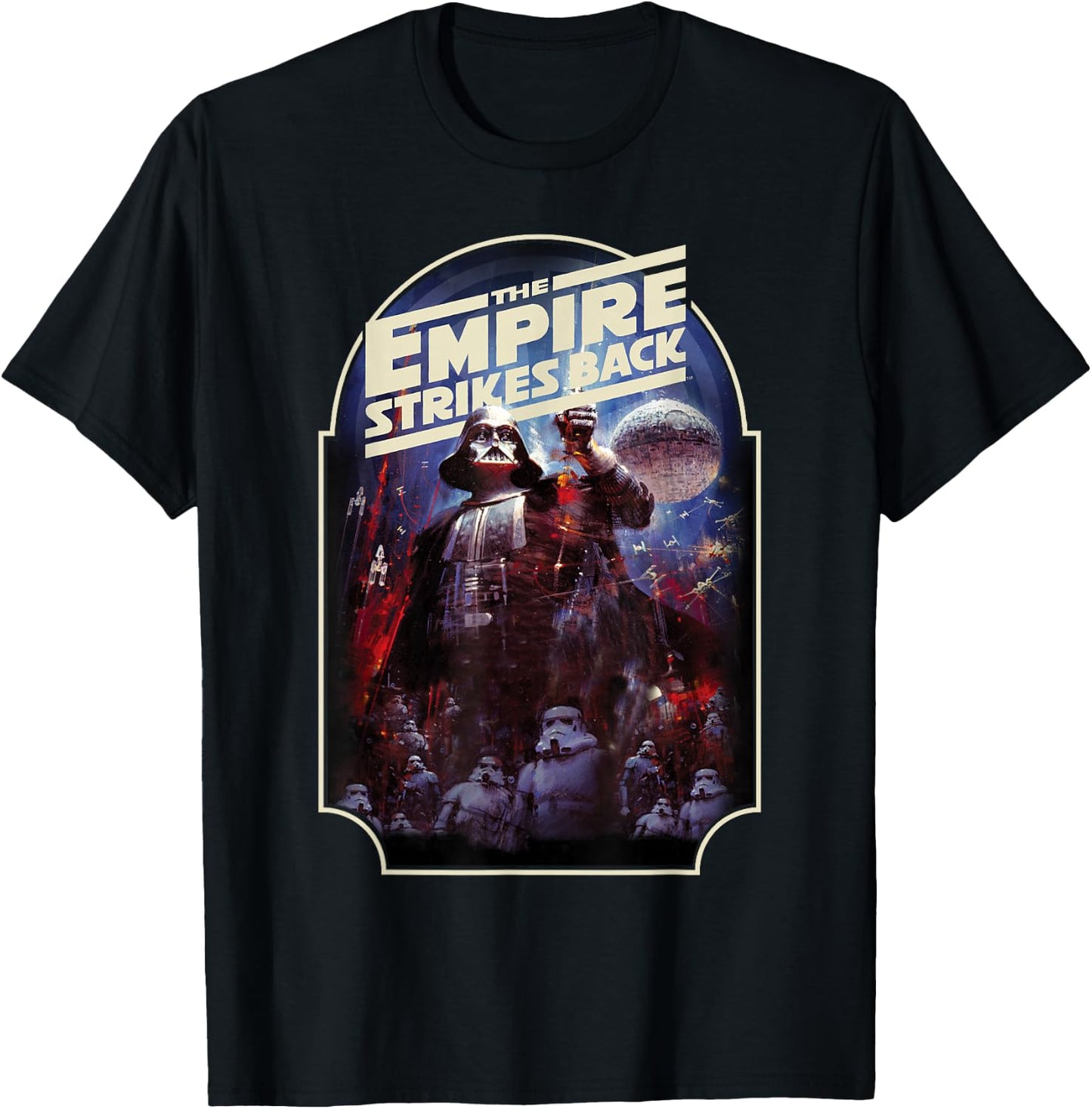 Star Wars The Empire Strikes Back Vintage Poster T-Shirt - T-Shirt | Black