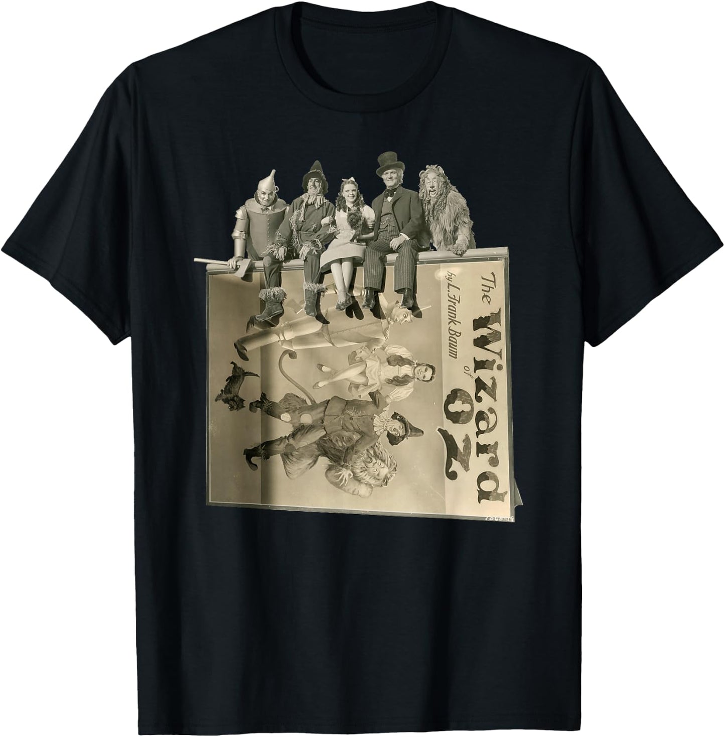 Tin Man Cowarldly Lion Scarecrow Toto Dorothy Wizard of OZ T-Shirt - T-Shirt | Black
